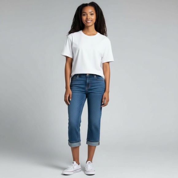 Seven Brand Capri Women's Blue Denim Jeans - Picture 2 of 4